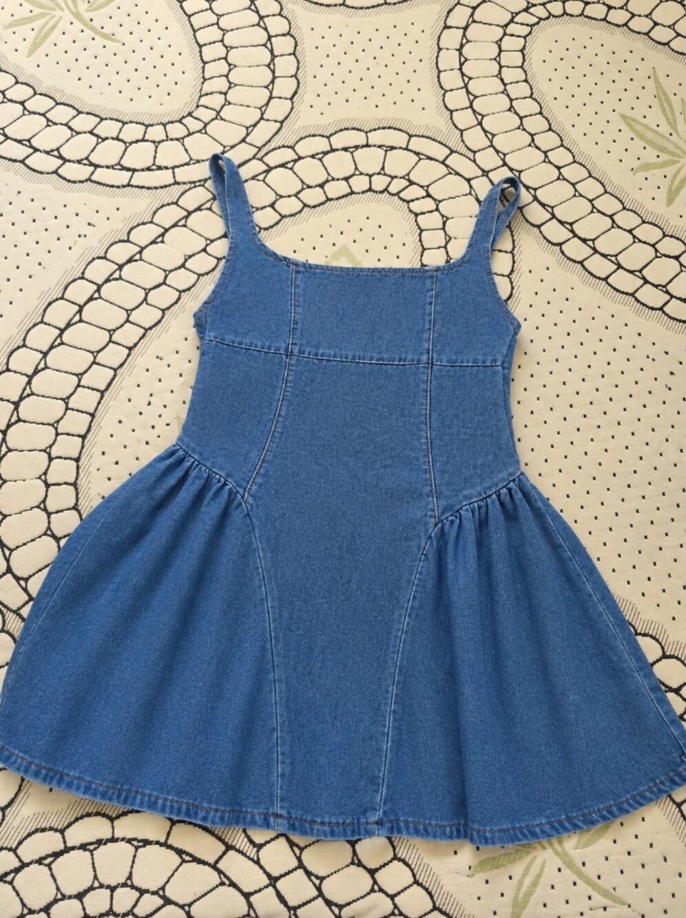 SHEIN Blue Denim Maxi Dress with Spaghetti Straps